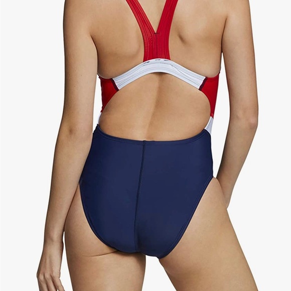 New Women’s Speedo Creora Highclo Quantum Splice High Cut One Piece Swimsuit - Picture 2 of 4